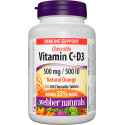 Webber Naturals Vitamín C + D3 500mg/ 500IU žvýkací tablety pomerančová příchuť 200tbl