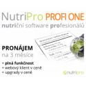 NutriPro PROFI ONE tříměsíční pronájem aplikace