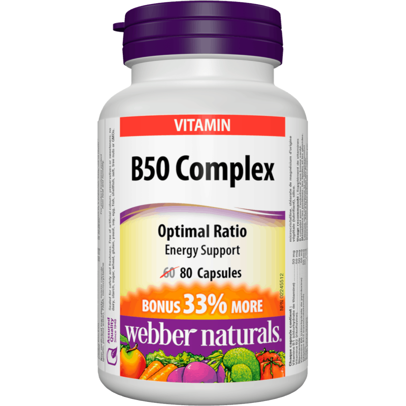 Webber Naturals B50 Komplex 80 cps.