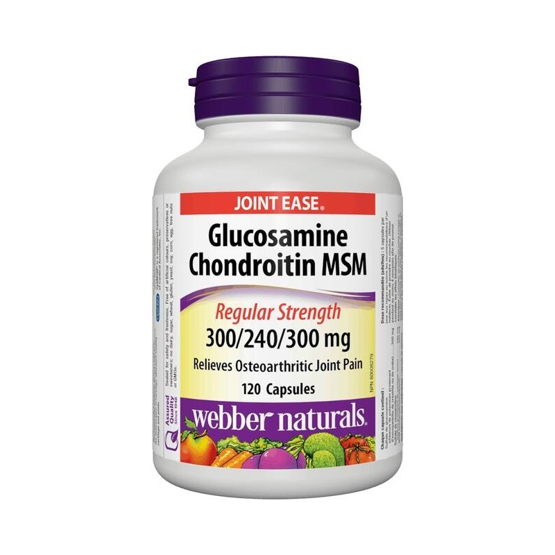 Webber Naturals Glukosamin, chondroitin a MSM 840mg 120cps